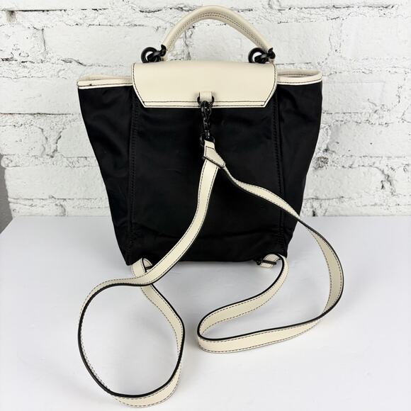 Zac Posen White Leather Black Nylon Backpack Purse main image 10